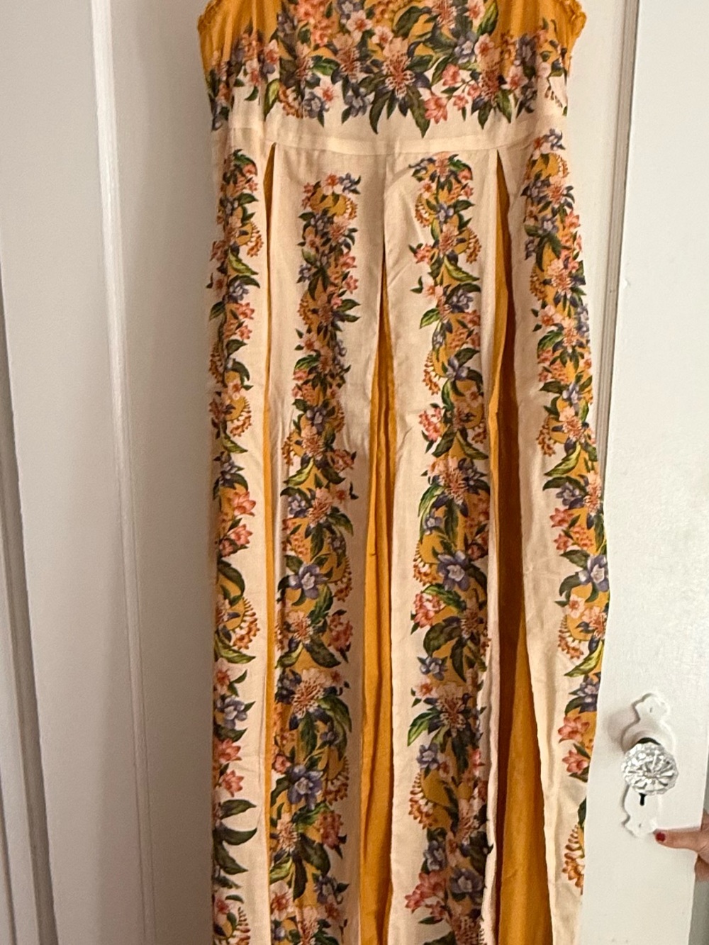 Farm Rio Hilo Stripes Sand Maxi Dress Size S